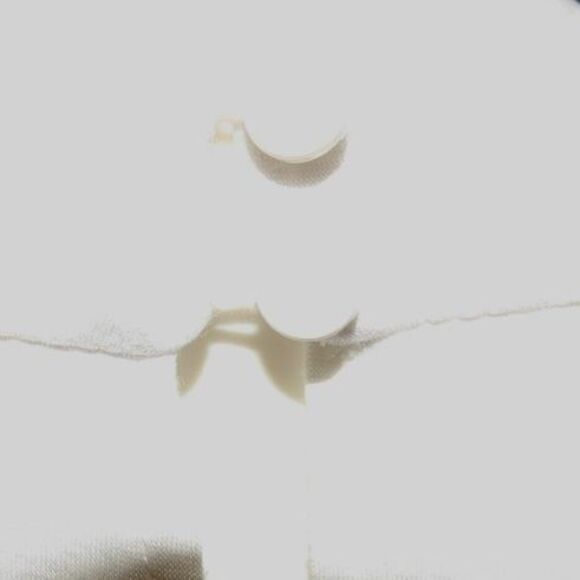 Charlotte Russe Tank Top Cream Colored with Black Fringe Size M Button Neck - Picture 5 of 6